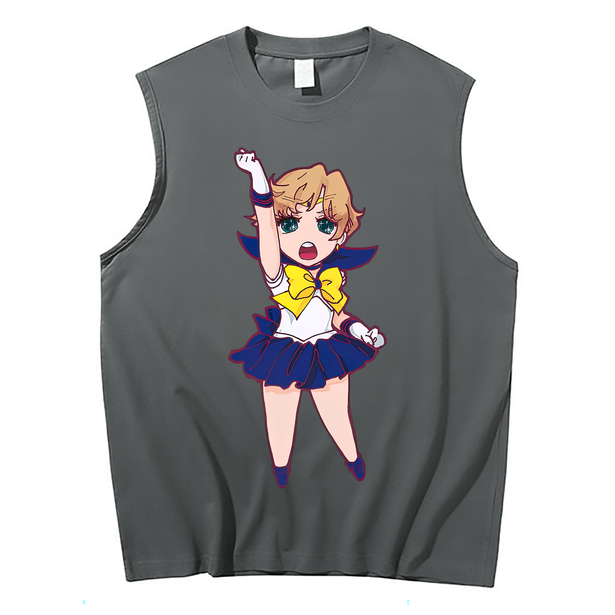 （画像用） 美少女戦士セーラームーン 天王はるか Sailor Moon Tenoh Haruka コットン100％タンクトップ（フロントプリント）